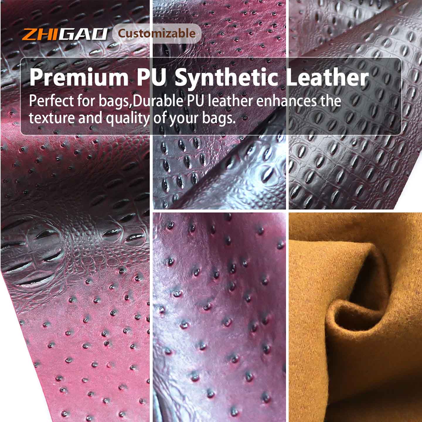 Το Zhigao Leather Factory κυκλοφορεί νέο Premium μοτίβο στρουθοκαμήλου PU δέρμα για την κατασκευή τσαντών Το Zhigao Leather Factory κυκλοφορεί νέο Premium μοτίβο στρουθοκαμήλου PU δέρμα για την κατασκευή τσαντών
